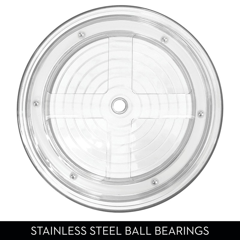 iDesign 9-Inch Plastic 2-Tier Lazy Susan Turntable - Set of