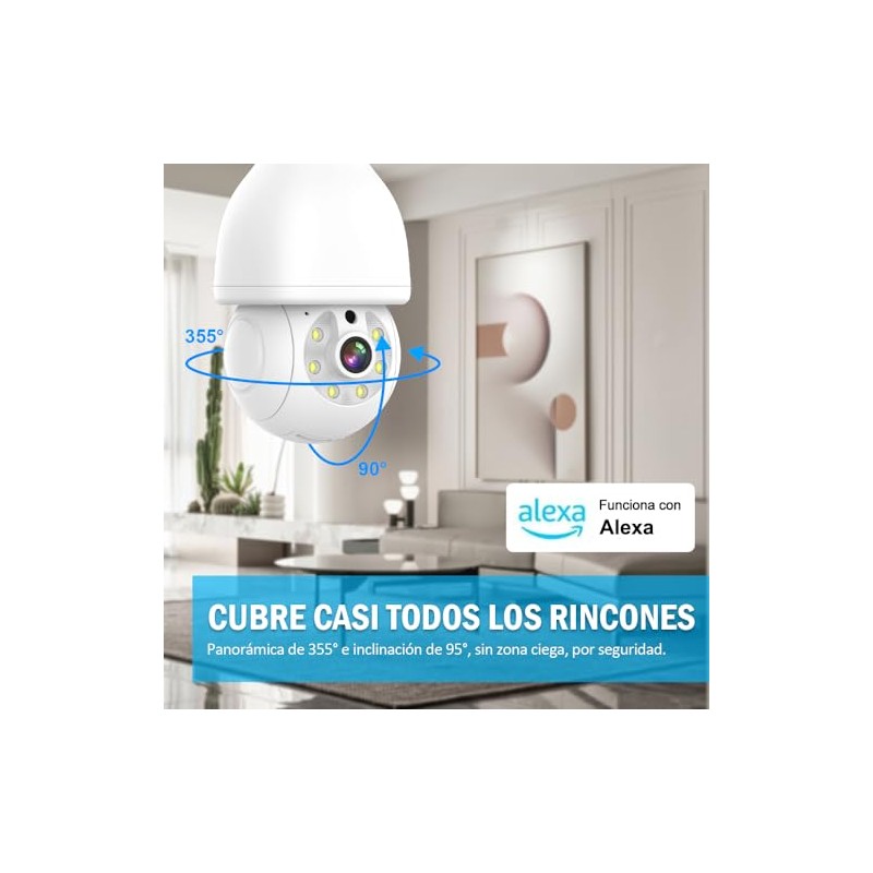 E T EASYTAO Q17 Cámara Foco WiFi 2MP 360° 2PCS