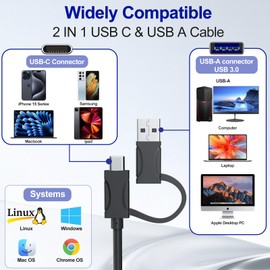 USB C USB 3.0 Memory Stick Pro Duo Card Reader, 6 in 1 SD/TF/M2/MS/CF/XD Picture Card Reader for Computer/Android/Micro SD/, Multi Card Reader Supports 5Gbps Speed, Five Cards Read Simultaneously