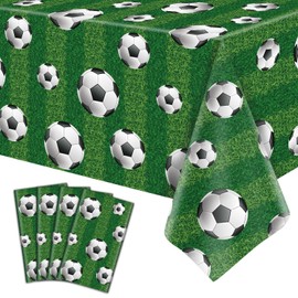 4 Pack Soccer Party Tablecloth Sports Tablecloth Sport Rectangular Plastic Table Cloth Sports Theme Party Table Covers Soccer Birthday Decorations Boys Sport Theme Birthday Supplies 86 x 51 Inch