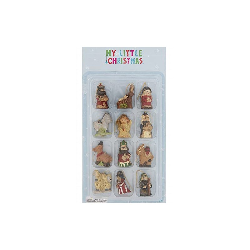 Set of 12 Mini Christmas Tree Ornaments for Tiny Tree