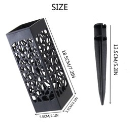 Cemetery Vases with Spikes and Floral Foam, Plastic Grave Flower Holders with Drainage Holes, Outdoor Cemetery Decorations for Grave Markers Headstones Memorial Garden Funeral & Memorial Day Decor