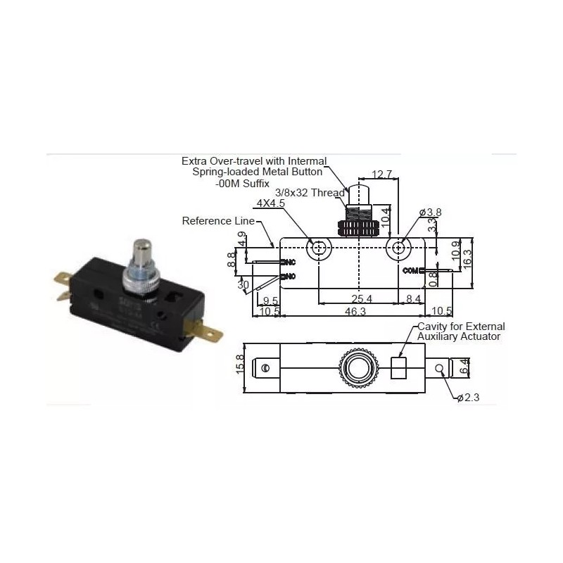 Englander Wood Stove Hopper Lid Safety Switch Button Type (AC-HLSB)