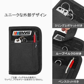 Damero Pocket Notebook Cover Zipper Case for 9cmx14cm/B7 Notebook with Pen Holder, Bookmark String, D-Ring, and Card Pocket
