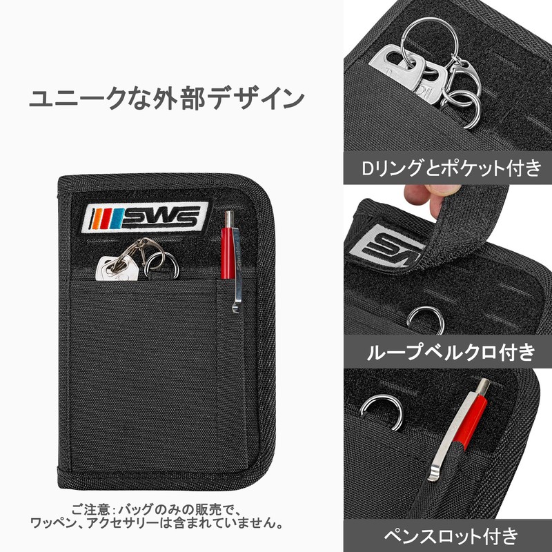 Damero Pocket Notebook Cover Zipper Case for 9cmx14cm/B7 Notebook with