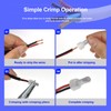 200pcs AWG Wire Connector Terminal 22-16 16-14 12-10 Closed End