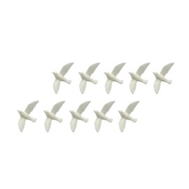 Toddmomy 10Pcs Mini Pigeon Figurine Miniature Resin Pigeon Tiny Pigeon Figurines Pigeon Statue White Pigeon Ornament Pigeon Sculpture Model for Craft Moss Landscape Garden Ornament