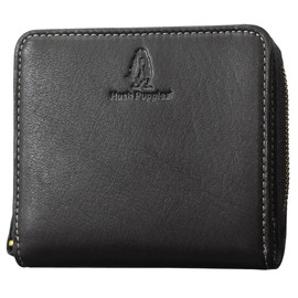 Hush Puppy HP0608 Nick Wallet Bifold Coin Purse Zip Around Cowhide Leather (Black (10)), black (10)