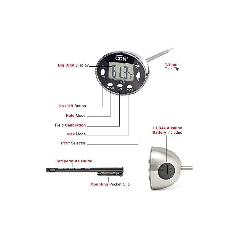 CDN DTQ450X Digital ProAccurate Quick-Read Thermometer-NSF Certified