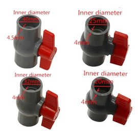 HATOOLHA® PVC Ball Valve, Plastic Water Pipe Valve U-PVC Ball Valve Straight Connectors for Control and Stop Flow (φ20mm)