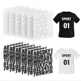 Iron on Letter Stickers Iron on Transfer Sheet Alphabet Stickers A-Z Numbers Symbol Uppercase Letters Heat Transfer Letters Print Print Fabric Clothing T Shirt Printing DIY Craft Black White Iron on