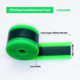 TETEWEVER 2 Pieces Bicycle Tyre Liner, Puncture Protection Tape Bicycle Tyre Tube Protector for Mountain Bike Road Bikes MTB, Compatible with 12" 16" 18" 20" 24" 26" 27.5" 29"