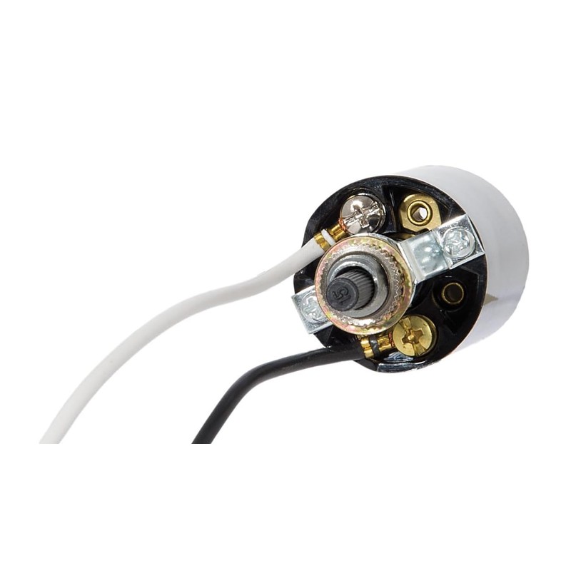 B&P Lamp Medium Base Phenolic Fixture Socket with Bottom Turn