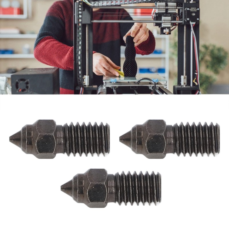 3Pcs Hardened Steel Nozzle High Speed 1.75MM 0.4mm for ENDER