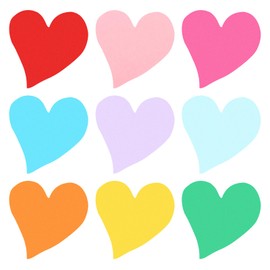 PATIKIL Bulletin Cutouts Paper, 108 Pcs Warm Heart Shape Bulletin Board Paper Cut Outs Decorations with Adhesive Points for Classroom DIY Crafts Projects Party Supplies, Multicolored