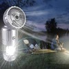 Camping Lantern with Fan, Flashlight Lantern Collapsible-USB Rechargeable, Solar &