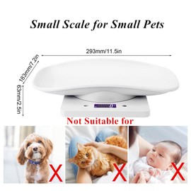 Digital Pet Scale, LCD Animal Scale, 0-22Pound High Accuracy Electronic Weighing Scale, Multifunctional Electronic Weighing Scale for Small Animals Hamster Birds Kittens (No Battery Included)