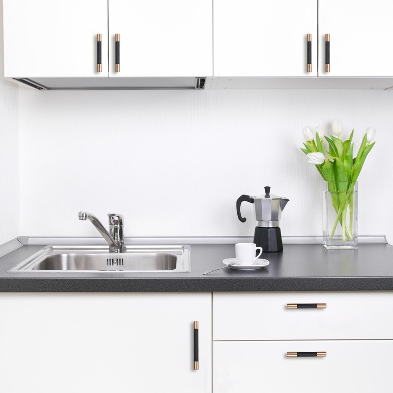 POVEFONK 10 Pack 6-5/16 inch(160mm) Black and Champagne Copper Kitchen