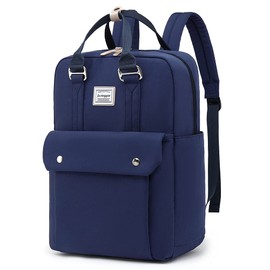 FUXINGYAO Women Laptop Backpack, Durable Travel backpack with Headphone Cable Hole, Anti Theft Backpack for Fits 15.6 Inch Notebook, Multicolor.Blue