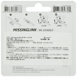 KMC-CL573R KMC-CL573RNP2N MISING LINK SILVER, 2 PAIRS, MISING LINK FOR 6SPEED, 7SPEED, 8SPEED, MEDIUM