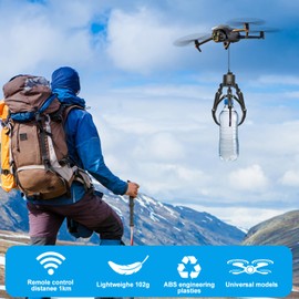 Drone Grasping Kit - Mantis Claw Hook Grabber for DJI Mavic 3 Classic, Air 3S/3/2S/2, Mini 4K/3/4 Pro, Mini 2/2 SE - Intelligent Manipulator for Rescue, Fishing, Fixed-Point Drop (Excluding Drones)