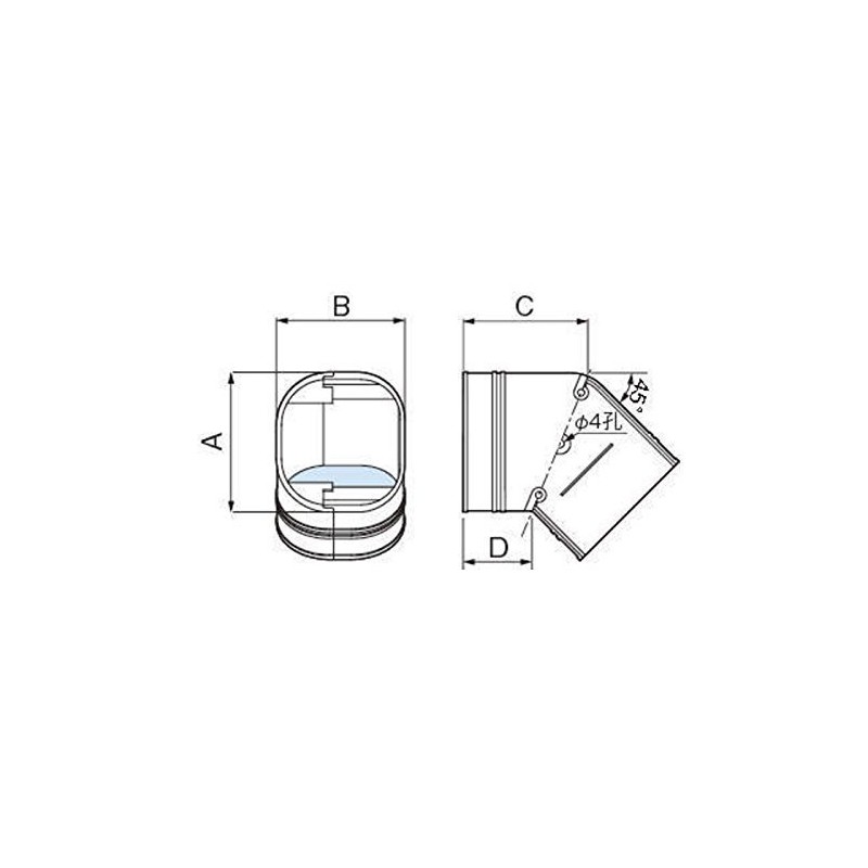 The Hare Ltd Plumbing Makeup Cover Slim Corner Flat 45 °