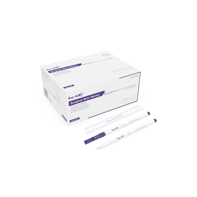 5pk Ezy-Aid STERILE Skin Marker | Gentian Violet Ink, Ruler
