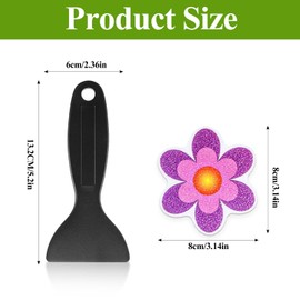 Oiieco 10pcs Non Slip Bathtub Stickers, Colorful Sunflower Bath Non Slip Stickers, Anti Skid Tape Flooring Safety Tape Mat with Scraper for Bath Shower