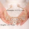 wekicici Wekicici Crystal Tiara Crowns Princess Rhinestone Crown with Combs
