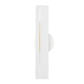 Troy-Standard B7881-GSW Brandon - 2 Light Wall Sconce 17.75 inches Tall and 5 inches Wide - Gesso White