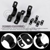 Hilitchi 12MM Black Durable U-Clamps Metal Pipe Clamps Assortment Kit