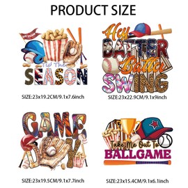 arricraft 4 Blatt Logo Aufkleber Aus Kunststoff Zum Aufbügeln Mit Sportmotiven Baseball Bezogenes Zubehör Muster Wärmeübertragungsfolie Aufkleber Set DIY Mütze Jacke T Shirt Vorhänge Dekoratives