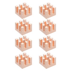 PATIKIL Copper Heatsink 8x8x6mm, 8 Pcs Heat Sink Cooler Radiator for Raspberry Pi Chip CPU Power Transistor FET IC Power Amplifier
