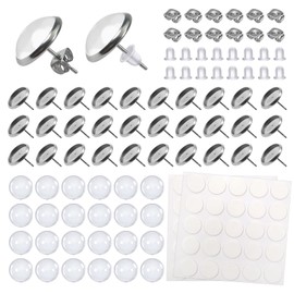 TOAOB 50 Stück Ohrring Rohlinge Ohrstecker mit Fassung Rohlinge für Cabochons mit 100 Stück Ohrstöpsel zum Schmuck basteln DIY Handwerk