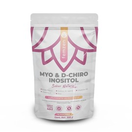 Myo Inositol & D-Chiro Inositol | Mezcla con Ácido Fólico, Vitamina C, D3, Zinc e Inulina | Suplemento Alimenticio en polvo para Mujeres con 300gr (2 meses de duración)