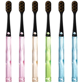 Oralphi Soft Bristle Toothbrush, Micro Nano Flossing Toothbrushes with Multi-Layered Shaped Bristles for Whiten Teeth and Removes Plaque, Designed for Sensitive Teeth & Gums-Black Head