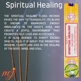 Original Satya Nag Champa Spiritual Healing Incense Sticks | with M&J incense sticks holder | x4 pack | for Aromatherapy, Spa, Yoga, Weddings, Meditation, Healing, Positivity and Relaxation