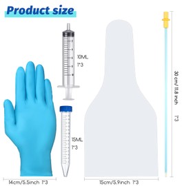 Weewooday 3 Set AI Artificial Insemination Dog Breeding Kit Artificially Inseminate Kit Disposable Canine Cones Dog Semen Collection Bag for Pet(30 cm,Blue)