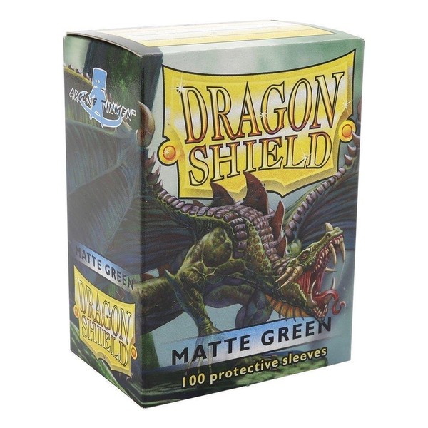 Dragon Shield Matte Green 100 Protective Sleeves