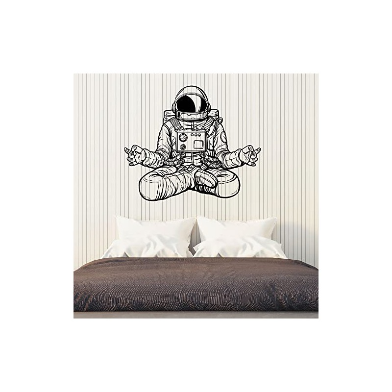 Astronaut Vinyl Wall Decal Zen Space Meditation Stickers Mural (k146)