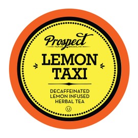 Prospect Tea Decaffeinated Lemon Taxi Herbal Tea Pods Compatible with K Cup Brewers Including 2.0, 40 Count