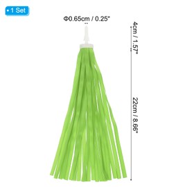 PATIKIL Bike Streamers, Colorful Scooter Handlebar Tassels Grips Ribbon Accessories Decorations for Girls Bicycle Tricycle Handles, Yellow Green