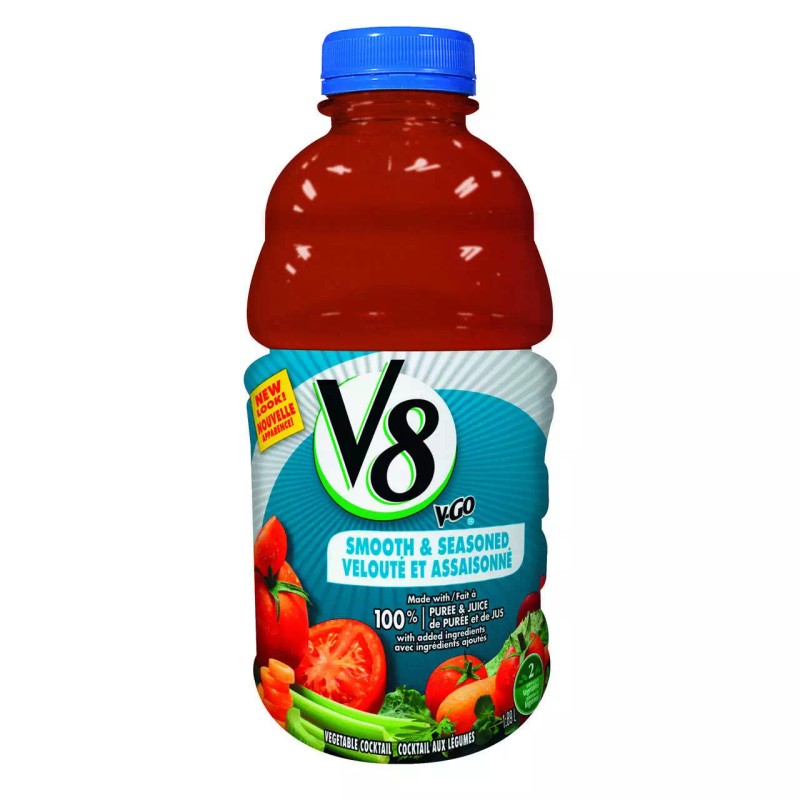 Campbell's Campbell V8 Smooth & Seasoned Vegetable Cocktail, 1.89L/64 oz