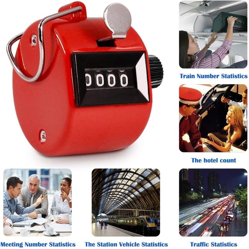 Coehaopike Clicker Counter Handheld,Tally Counter 4 Digital, Hand Counter Clicker