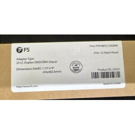 FS 24 LC Duplex OM3/OM4 (aqua) FHU 1u Patch Panel FHU-FPP48FLC10
