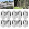 10Pcs Cross Cable Clamp Stainless Steel Wire Railing Clamp Fastener