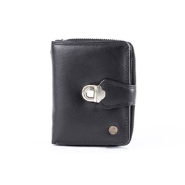 Greenburry Spongy Wallet Leather 9 cm Black