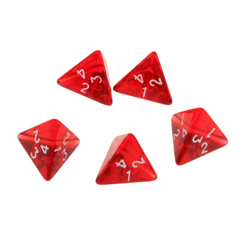 Yourandoll 10pcs Polyhedral Dice D4 Dice 4-Sided Dice for Dungeons