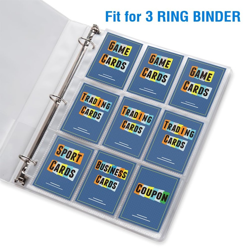 36 Pack 9 Pocket Page Protectors, Sooez Trading Card Sleeves