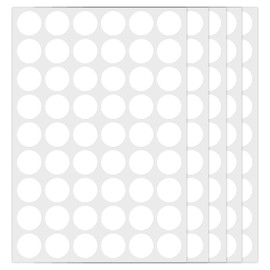 810 Pcs White Circle Dot Stickers, 15 Sheets 21mm/0.83inch Round Stickers Labels (810Pcs - 0.83inch)